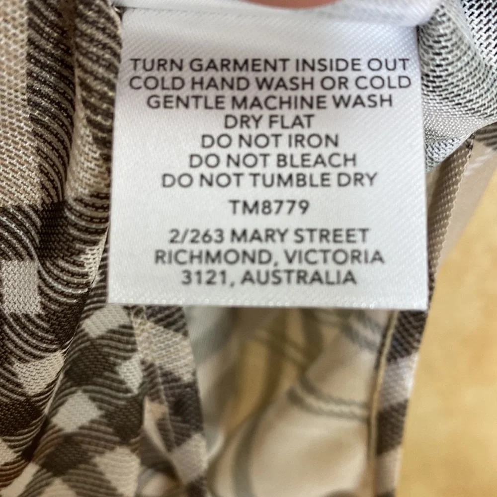 Tiger Mist Plaid Sheer Bodysuit - Picture 6 of 6